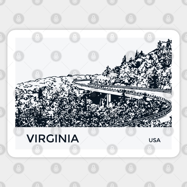 Virginia USA Sticker by Lakeric